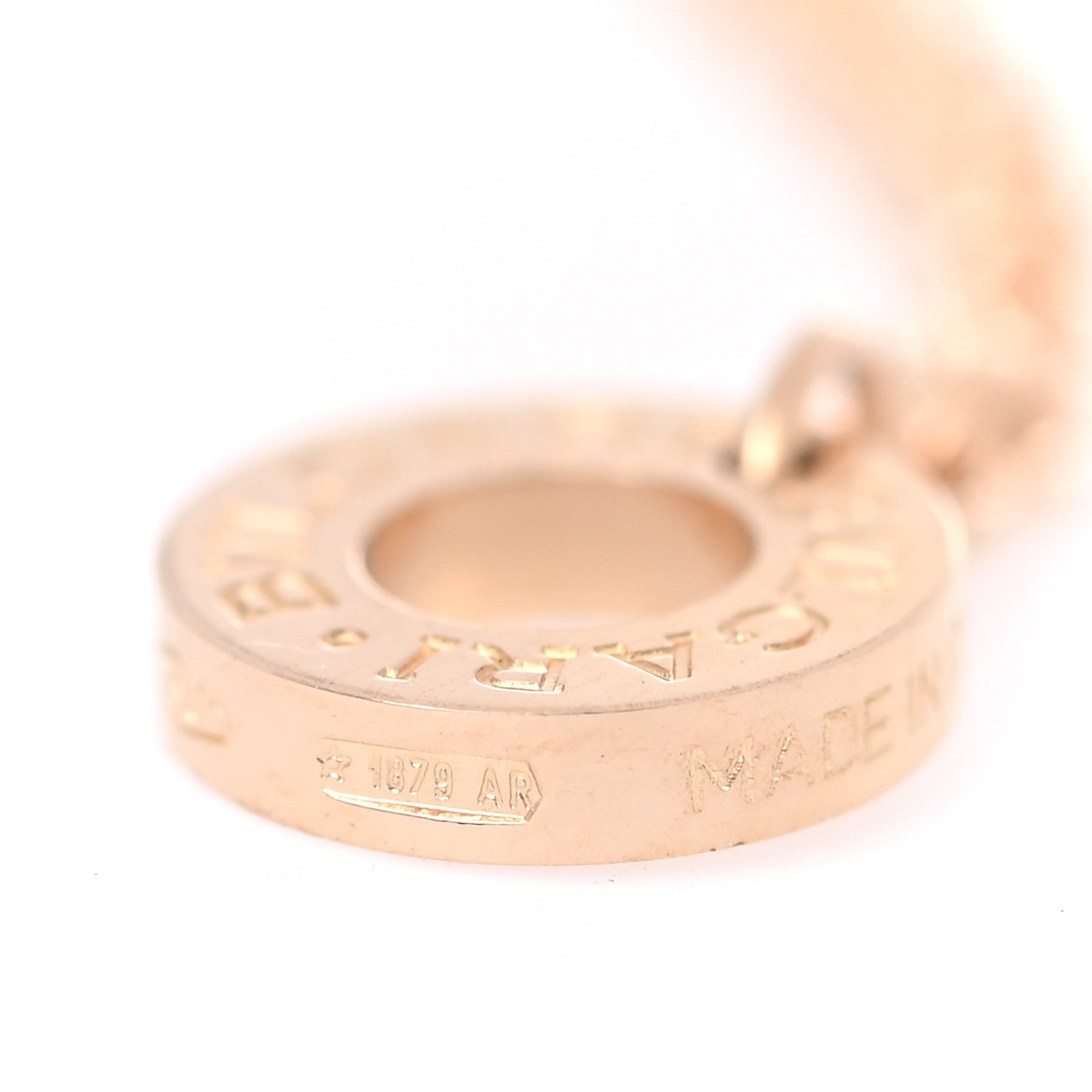 Bulgari 18K Rose Gold B.Zero1 Pendant Necklace 7 of 8