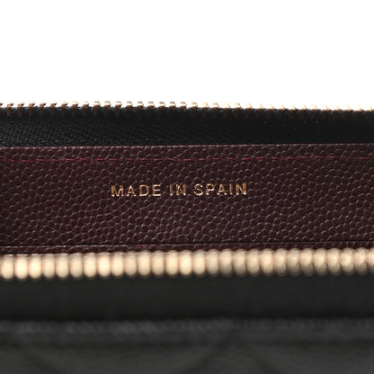 Chanel Caviar Quilted Medium Zip Around Wallet Black 7 of 9