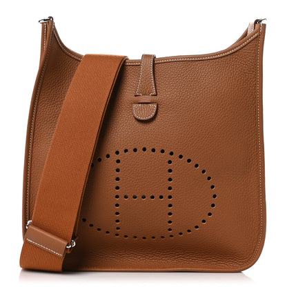 Hermes Taurillon Clemence Evelyne III PM Gold 1 of 11