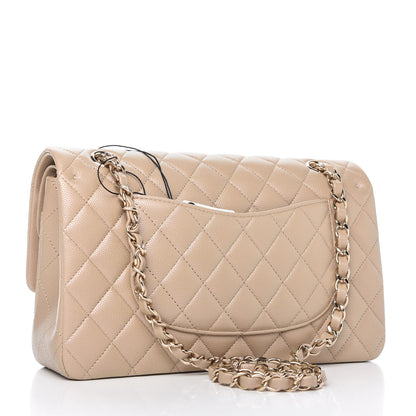 Chanel Iridescent Caviar Quilted Medium Double Flap Dark Beige 3 of 11