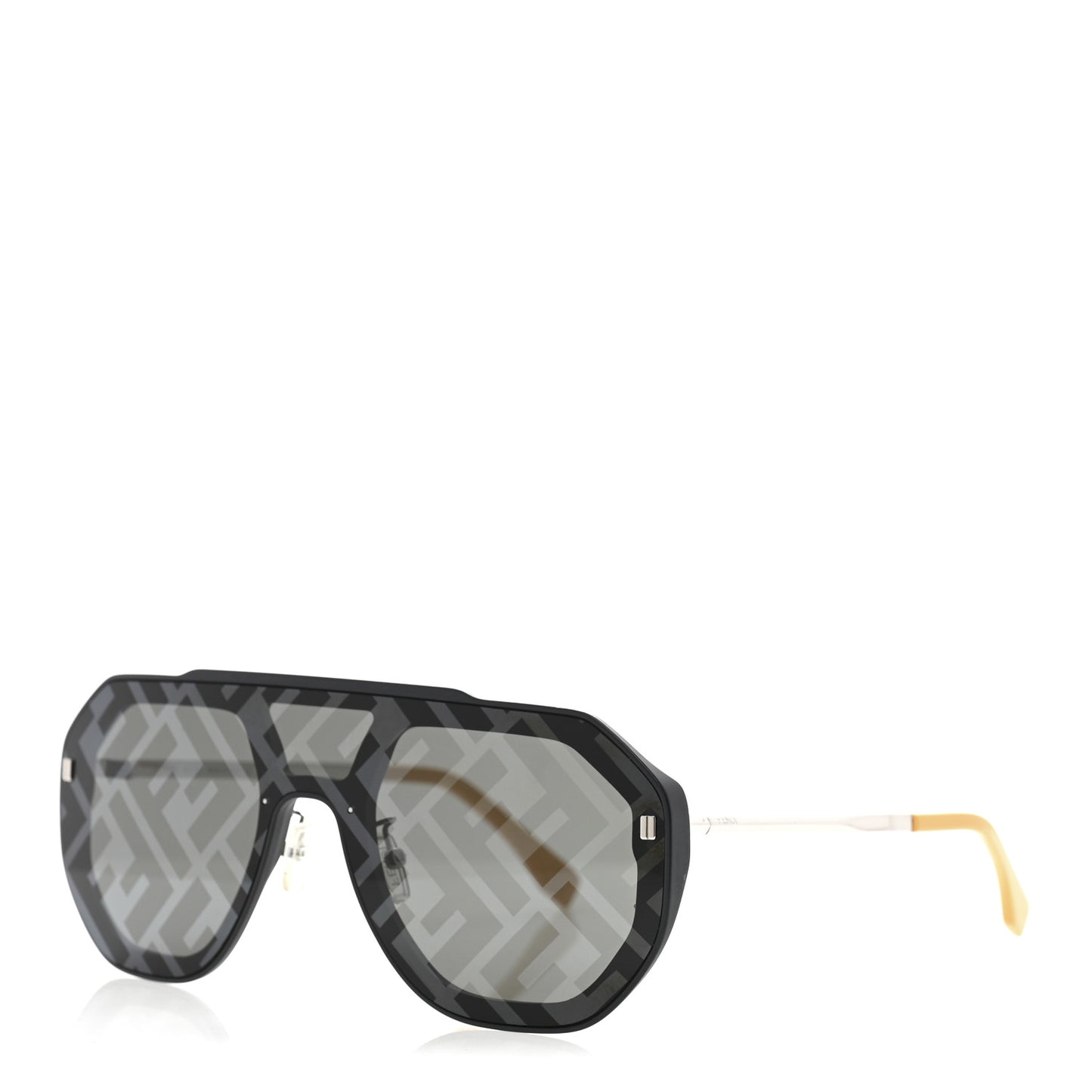 Acetate FF Aviator Sunglasses FE40006U Black Yellow
