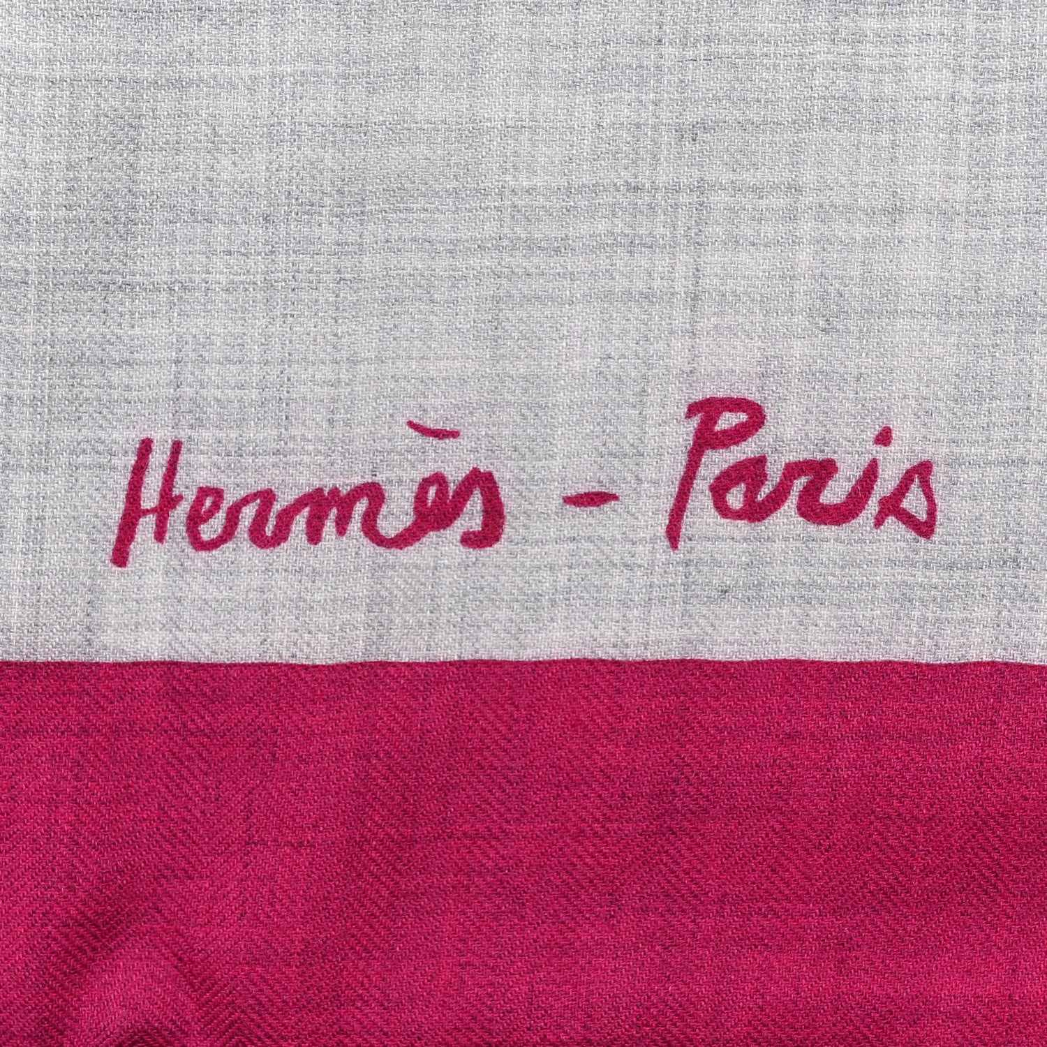 Hermes Cashmere Silk Chevaux Au Pre Shawl 140 Fuchsia 2 of 5