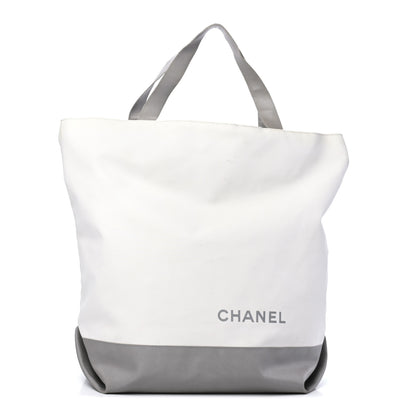 Chanel Canvas Sport Tote Grey White 1 of 8
