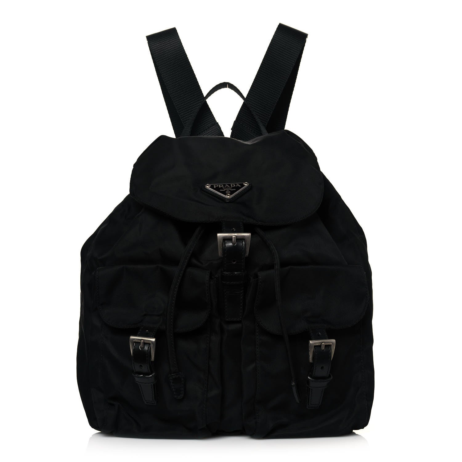 Prada Nylon Vela Double Buckle Backpack Black 1 of 10