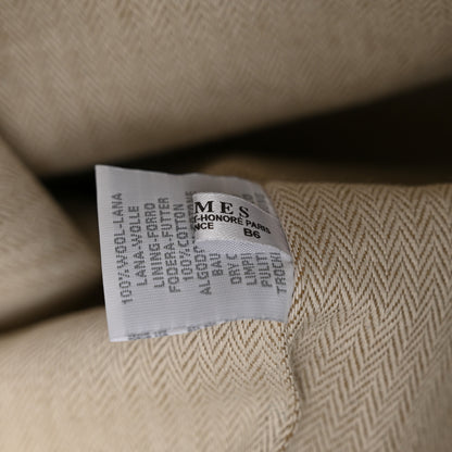 Hermes Toile H Canvas Les Cabanes Drawstring Duffle Bag Bleu Paon 7 of 10