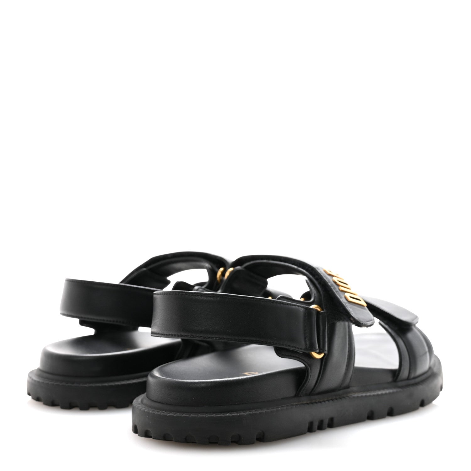 Christian Dior Lambskin Dioract 10mm Slide Sandals 39.5 Black 5 of 10