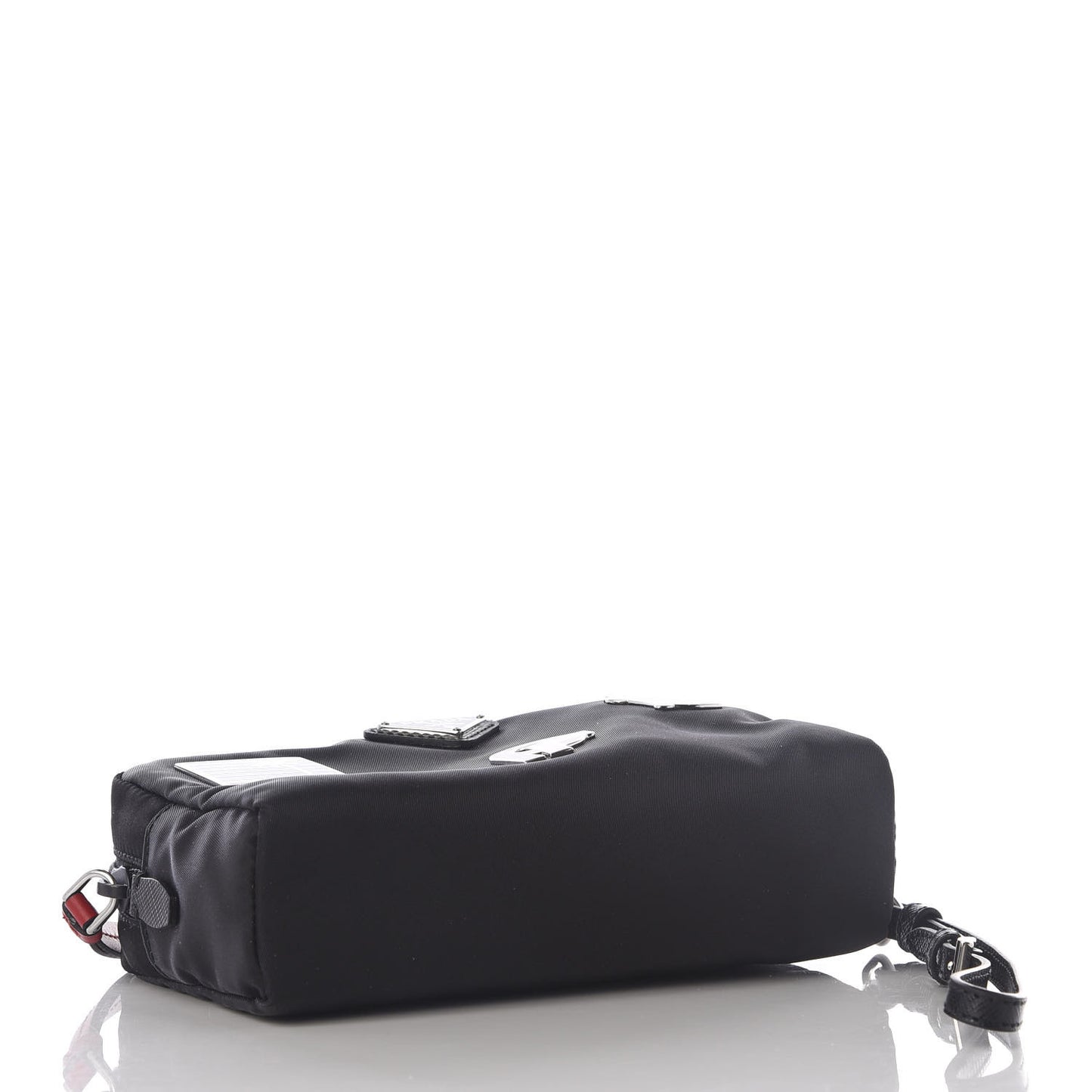 Tessuto Nylon Saffiano Smalto Wristlet Black