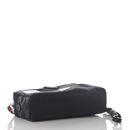 Prada Tessuto Nylon Saffiano Smalto Wristlet Black 3 of 7