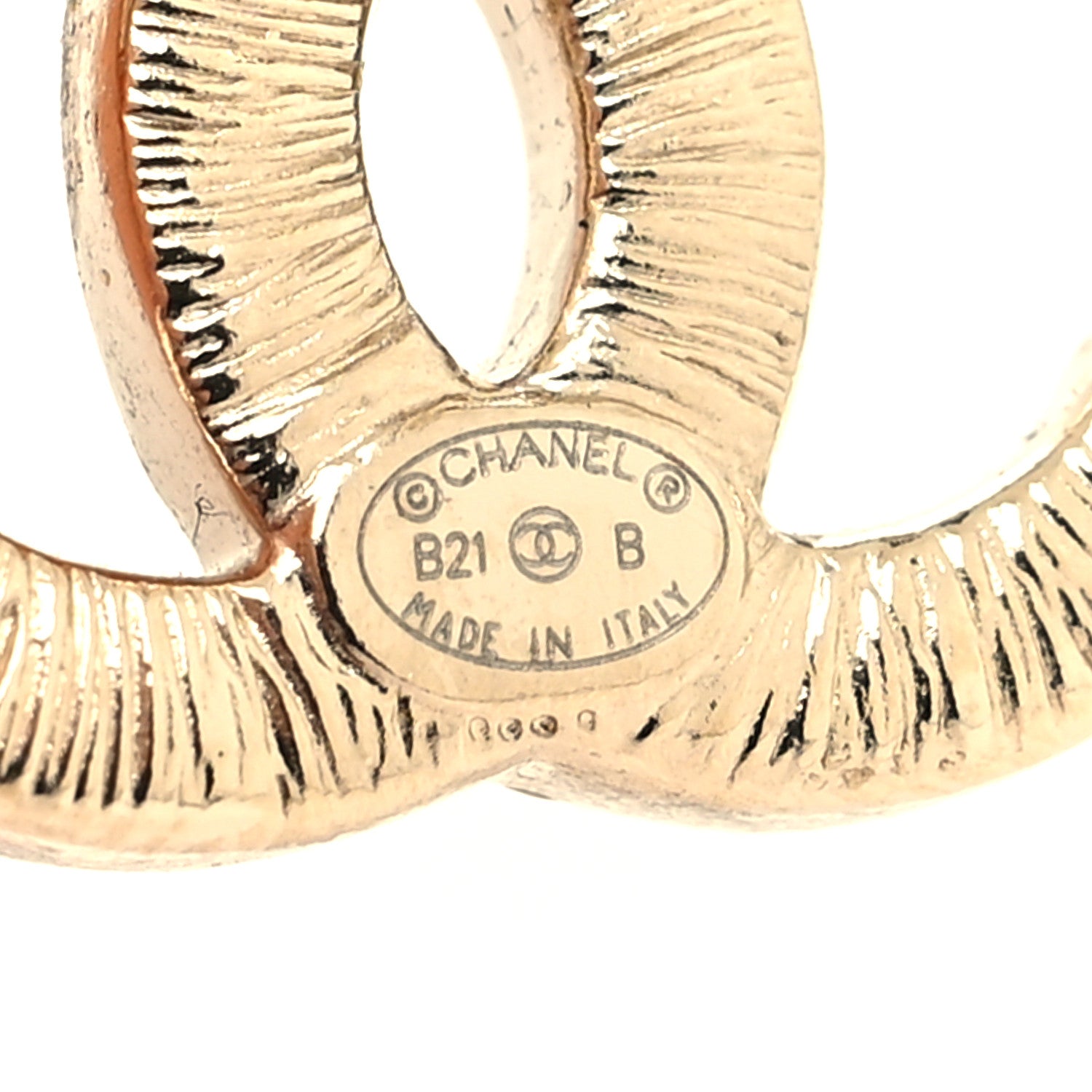 Chanel Crystal Timeless CC Earrings Silver 4 of 4