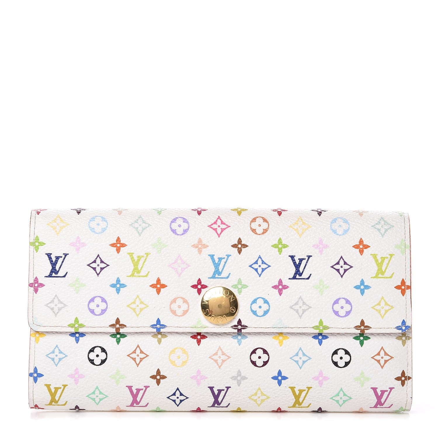 Louis Vuitton Monogram Multicolor Sarah Wallet White 1 of 9