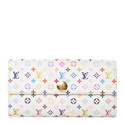 Louis Vuitton Monogram Multicolor Sarah Wallet White 1 of 9