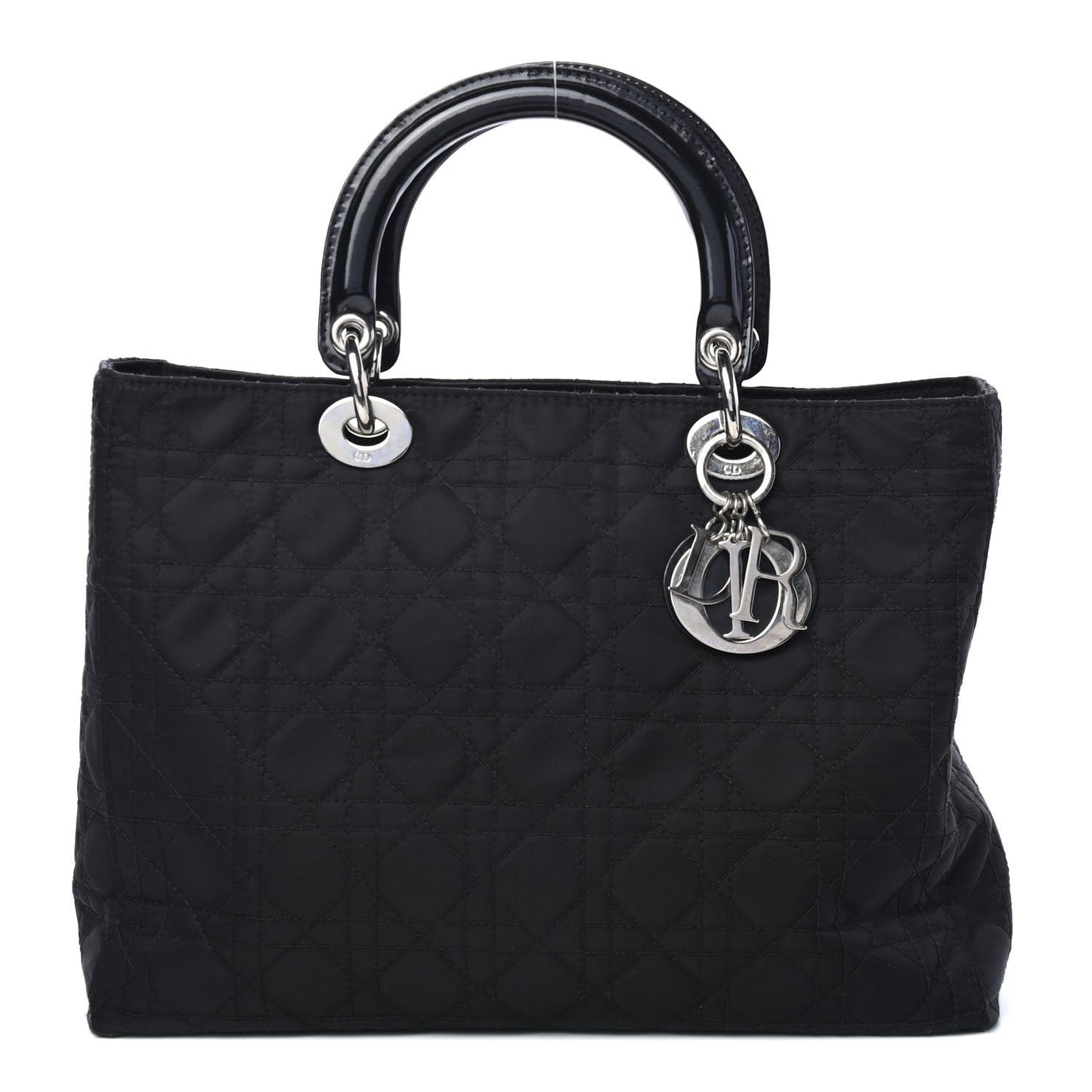 Nylon Cannage Large Lady Dior Black