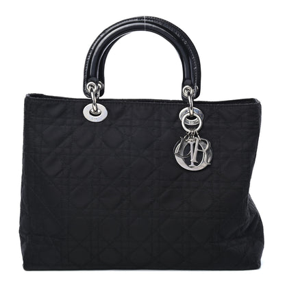 Christian Dior Nylon Cannage Large Lady Dior Black 1 of 4