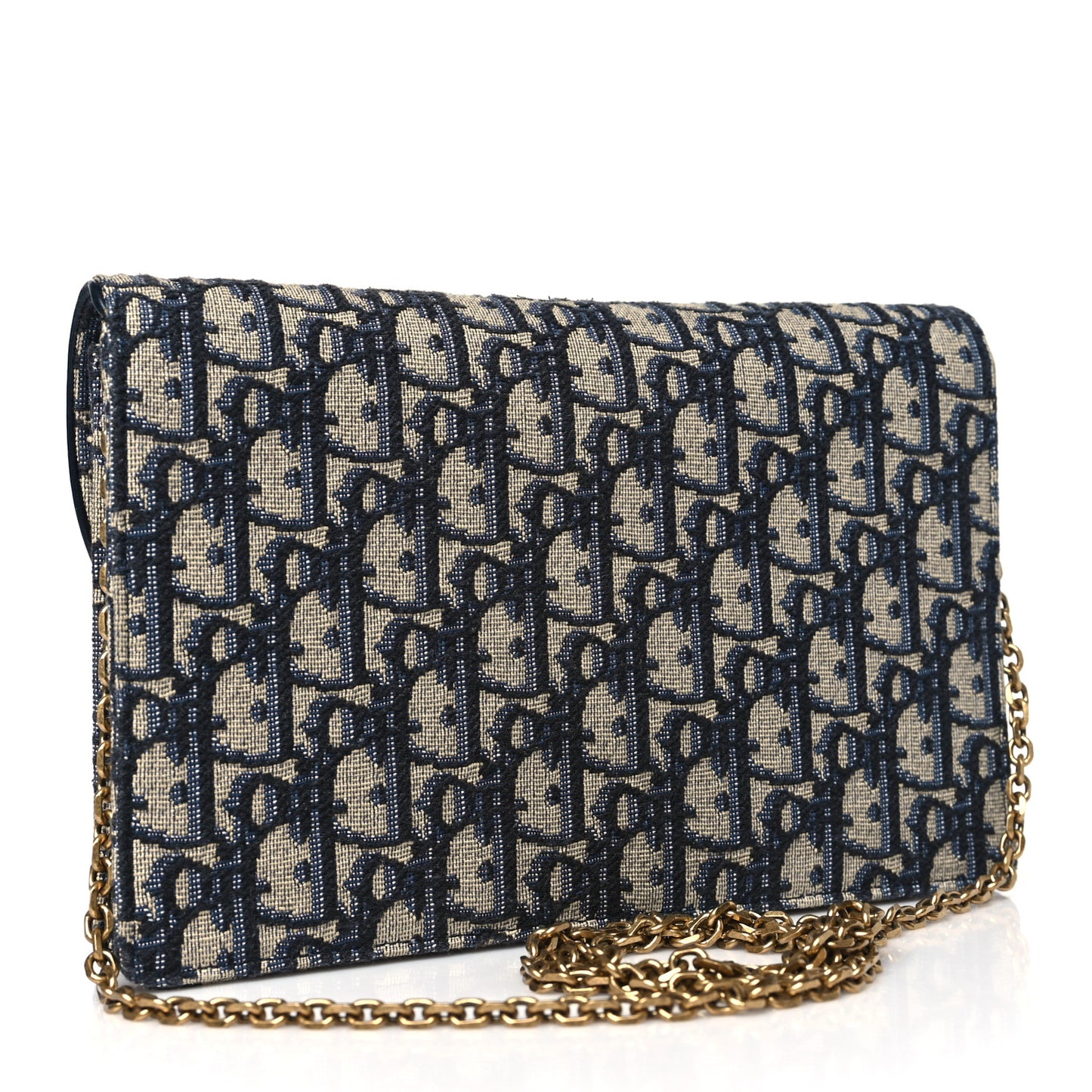 Oblique Saddle Chain Pouch Blue