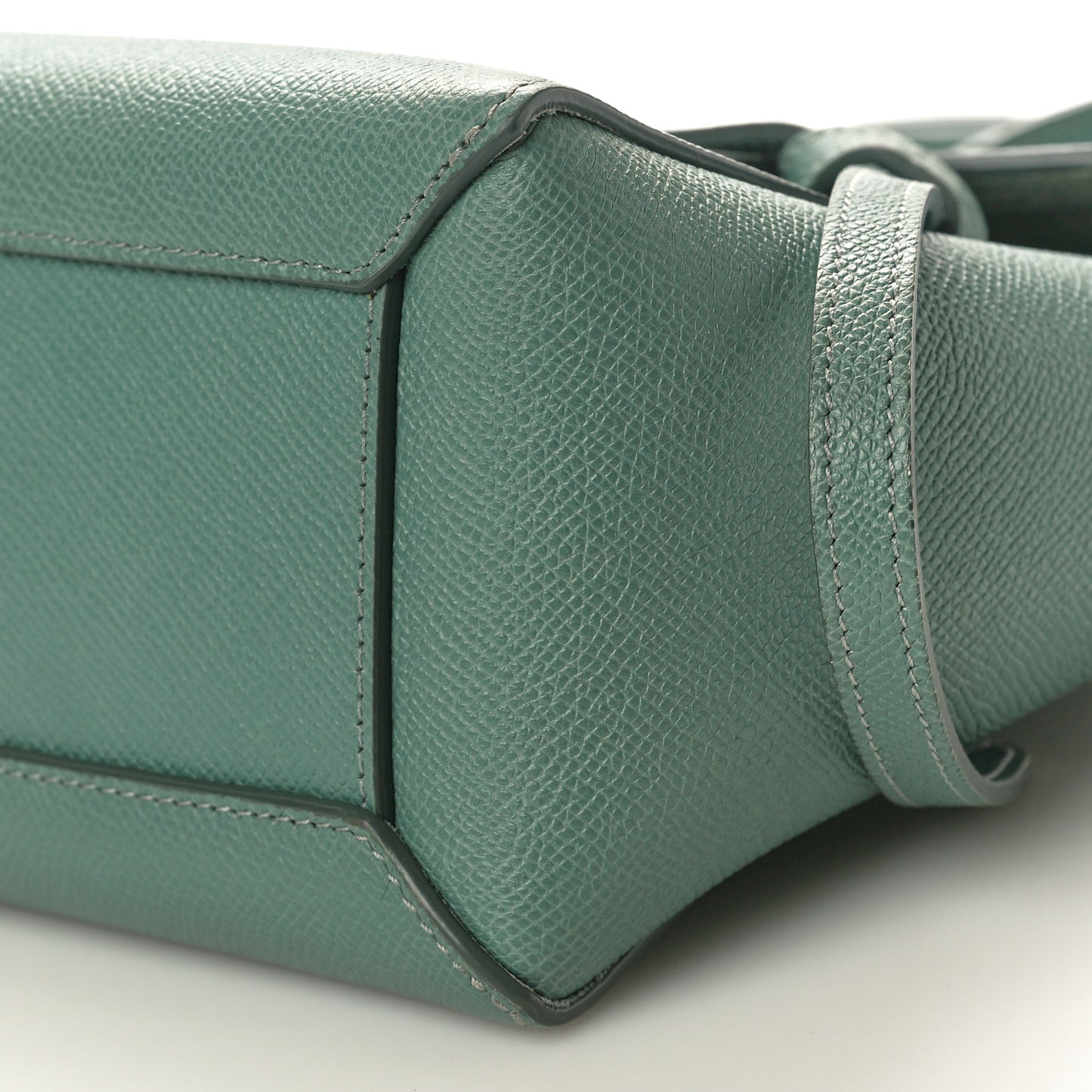 Grained Calfskin Nano Belt Bag Celadon