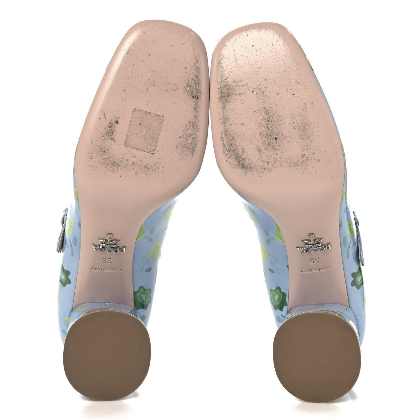 Patent Floral Mary Jane 65mm Pumps 38 Blue