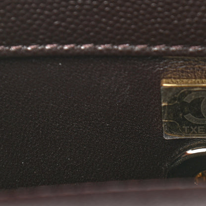 Chanel Caviar Quilted Mini Coco Handle Flap Dark Brown 7 of 10