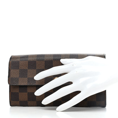 Louis Vuitton Damier Ebene Sarah Wallet 2 of 7