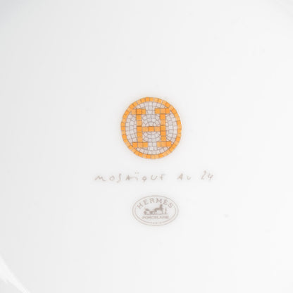 Hermes Porcelain Mosaique Au 24 Gold Breakfast Cup and Saucer 5 of 6