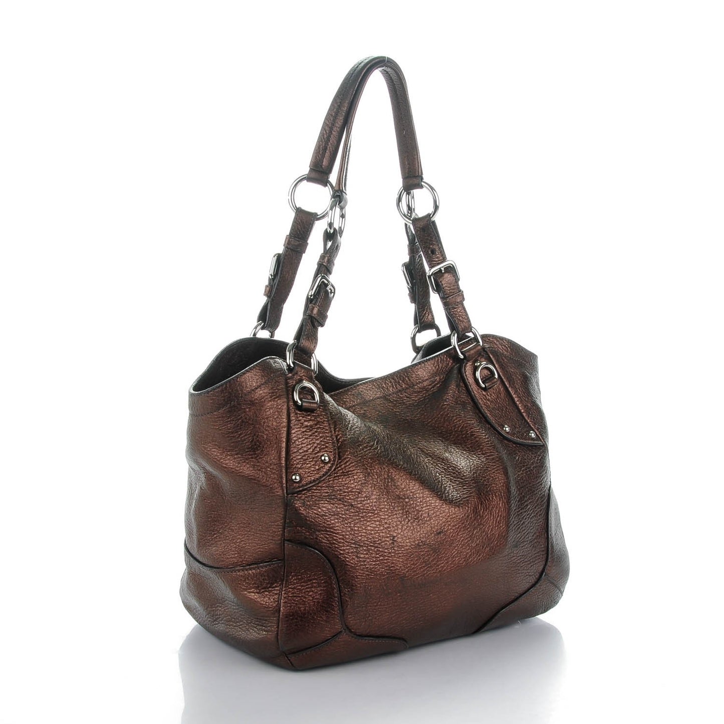 Vitello Daino Mordore Shoulder Bag Antico