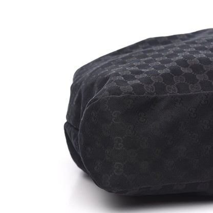 Gucci Monogram Large Zebra Horsebit Chain Hobo Black 8 of 11