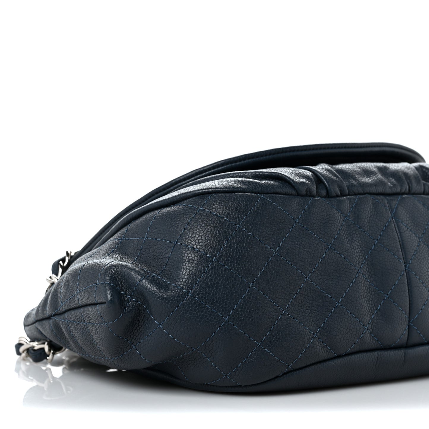 Caviar Large Half Moon Flap Navy