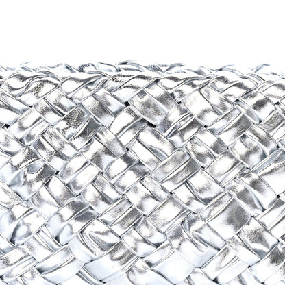 Bottega Veneta Calfskin Intrecciato Kalimero Cha-Cha Clutch  Silver 6 of 7