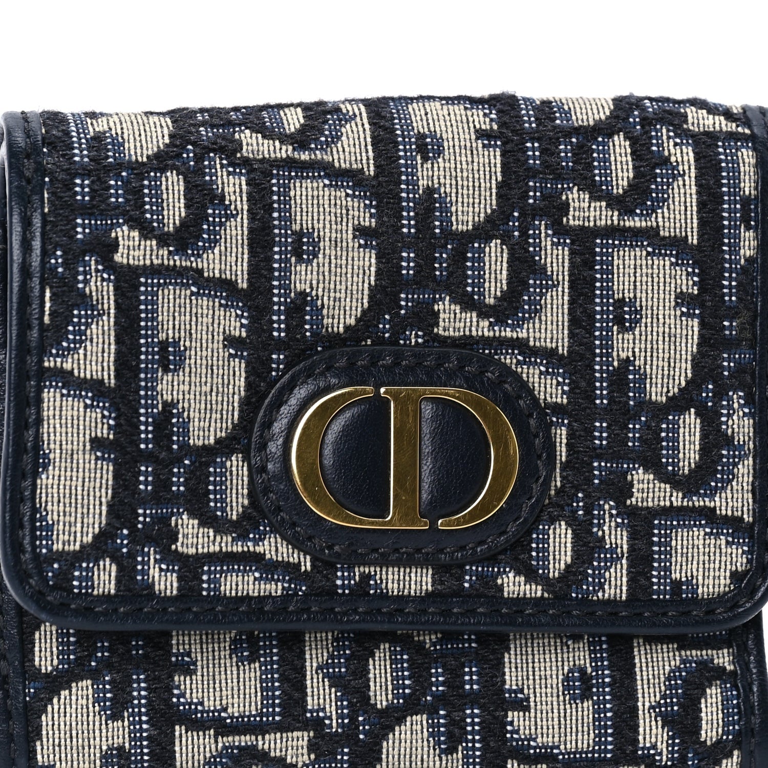 Christian Dior Oblique 30 Montaigne Lotus Wallet Blue 3 of 7