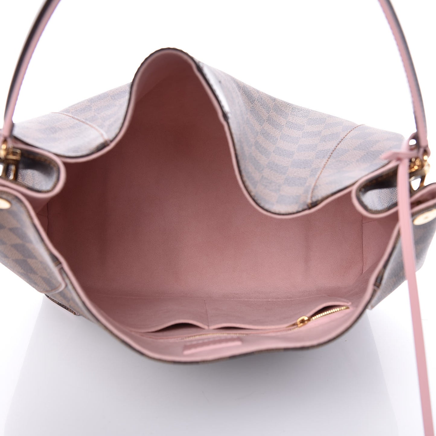 Damier Ebene Caissa Hobo Rose Ballerine