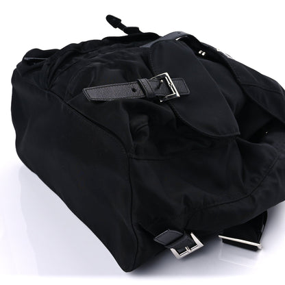 Prada Tessuto Nylon Saffiano Vela Medium Backpack  Black 7 of 7