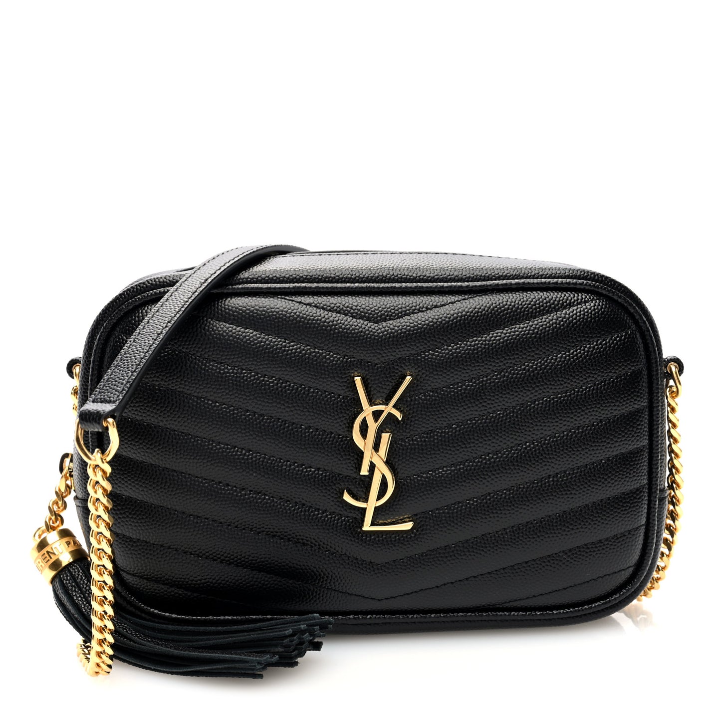 Grain De Poudre Matelasse Monogram Mini Lou Camera Bag Black