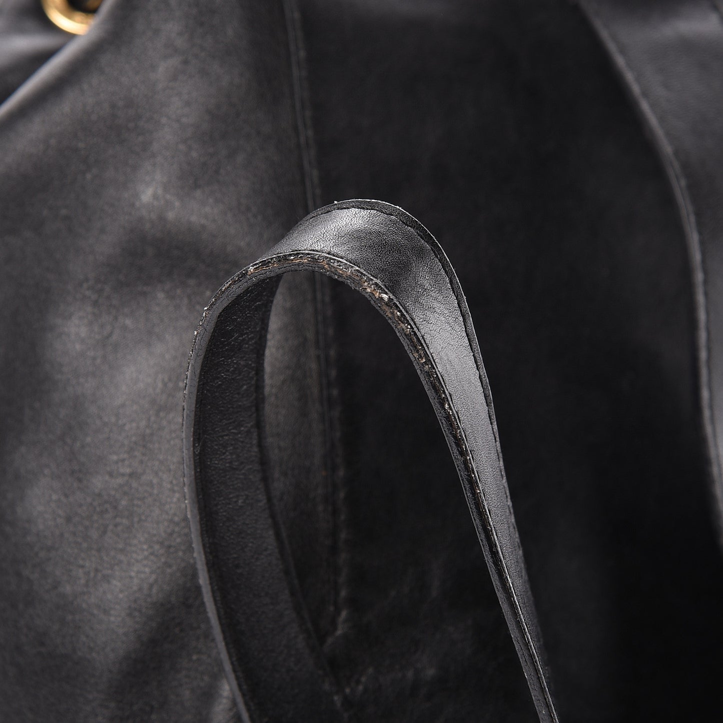 Calfskin Bamboo Backpack Black