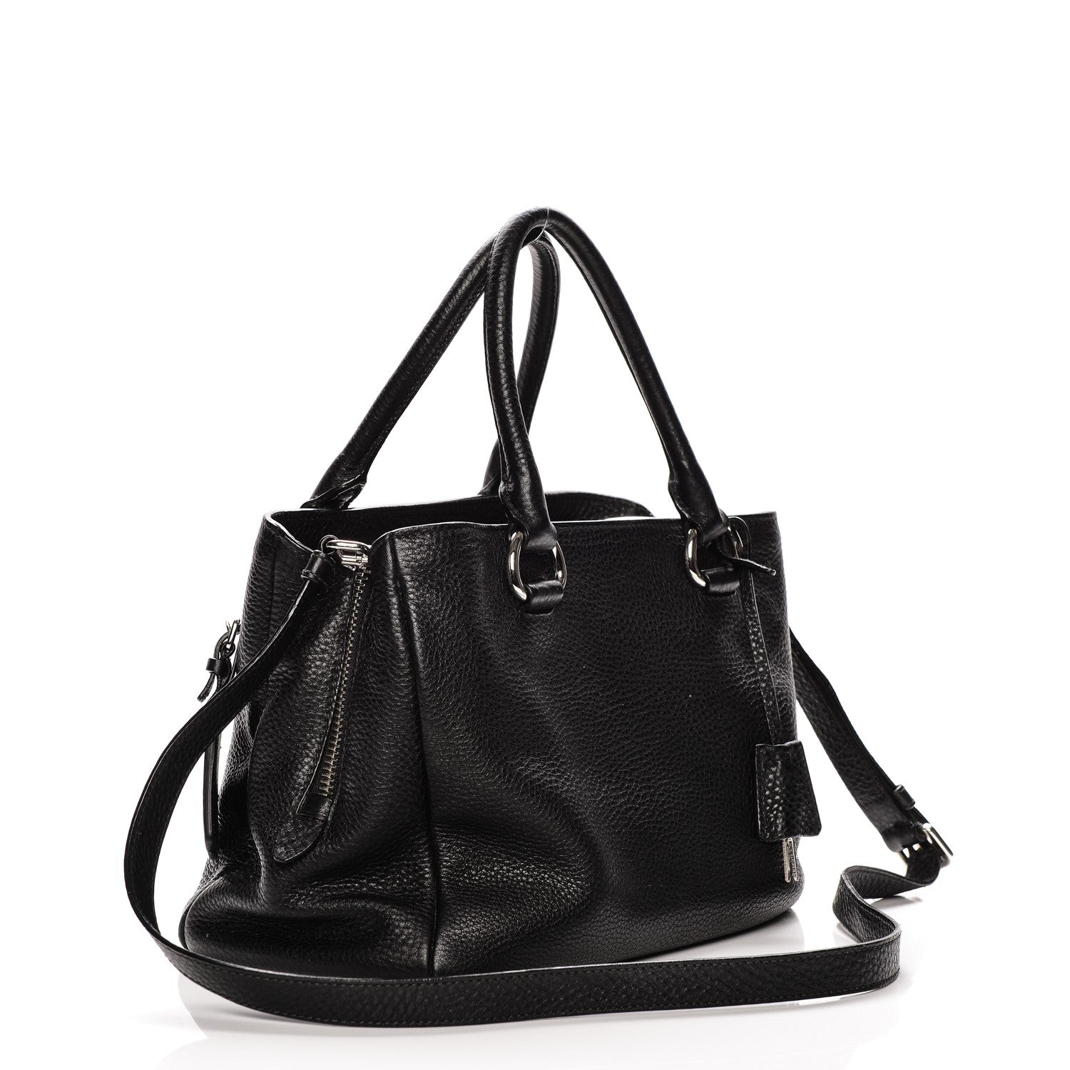 Prada Vitello Daino Tote Nero Black 3 of 6