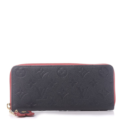 Louis Vuitton Empreinte Blooming Flowers Clemence Wallet Marine Rouge 1 of 10