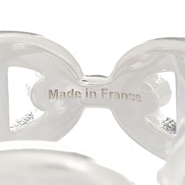 Hermes Sterling Silver PM Chaine d'Ancre Enchainee Band Ring 53 6.25 5 of 7