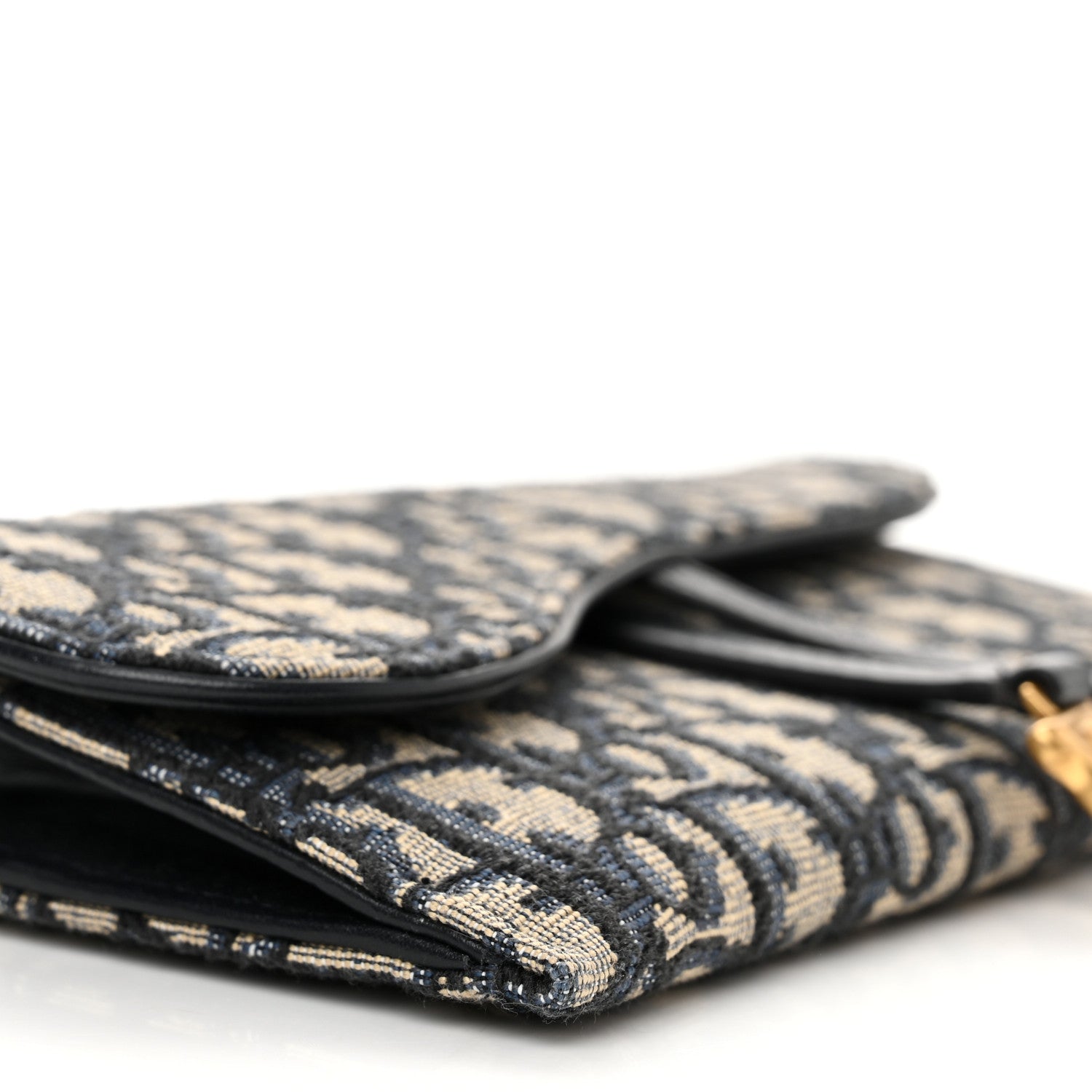 Christian Dior Oblique Saddle Chain Long Wallet Blue 10 of 13