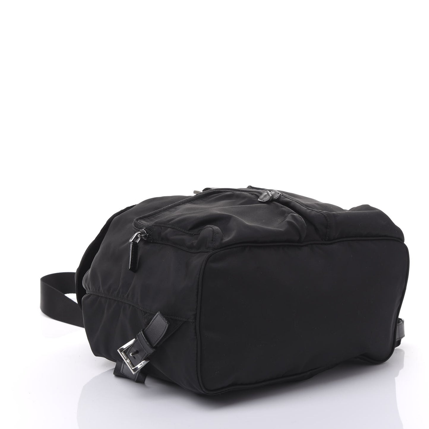 Nylon Vela Saffiano Backpack Black