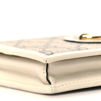 Gucci GG Supreme Monogram Azalea Calfskin Horsebit 1955 Wallet On Chain Beige Ebony Mystic White 9 of 10