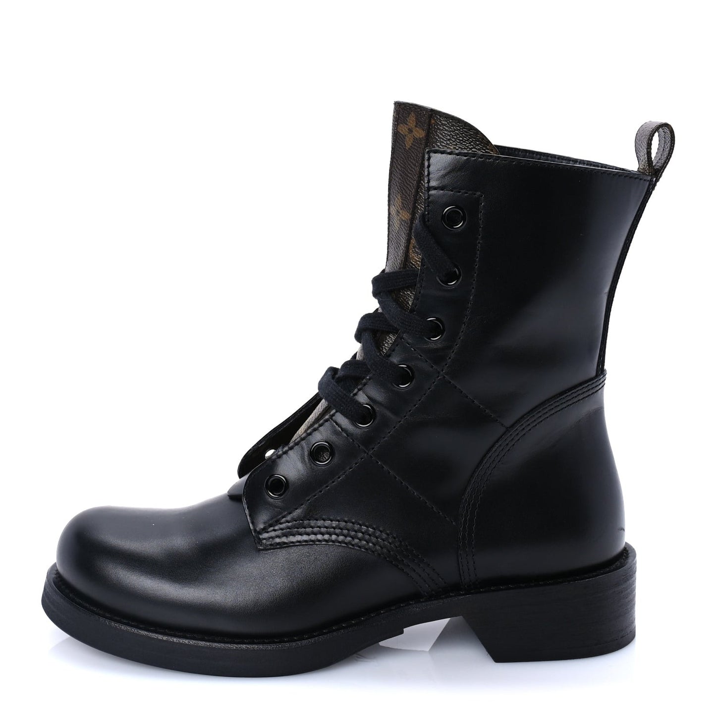 Calfskin Monogram Metropolis Flat Ranger Boots 40.5 Black