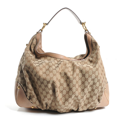 Gucci Monogram Large Jockey Hobo 1 of 6