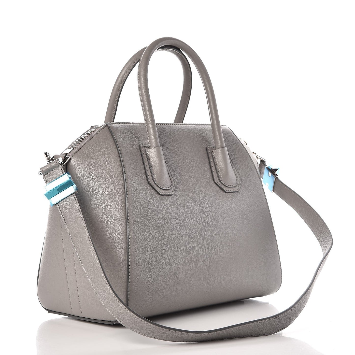 Sugar Goatskin Small Antigona Pearl Grey