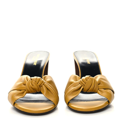 Saint Laurent Lambskin Bianca Mules 40 Jaune Safari 2 of 8