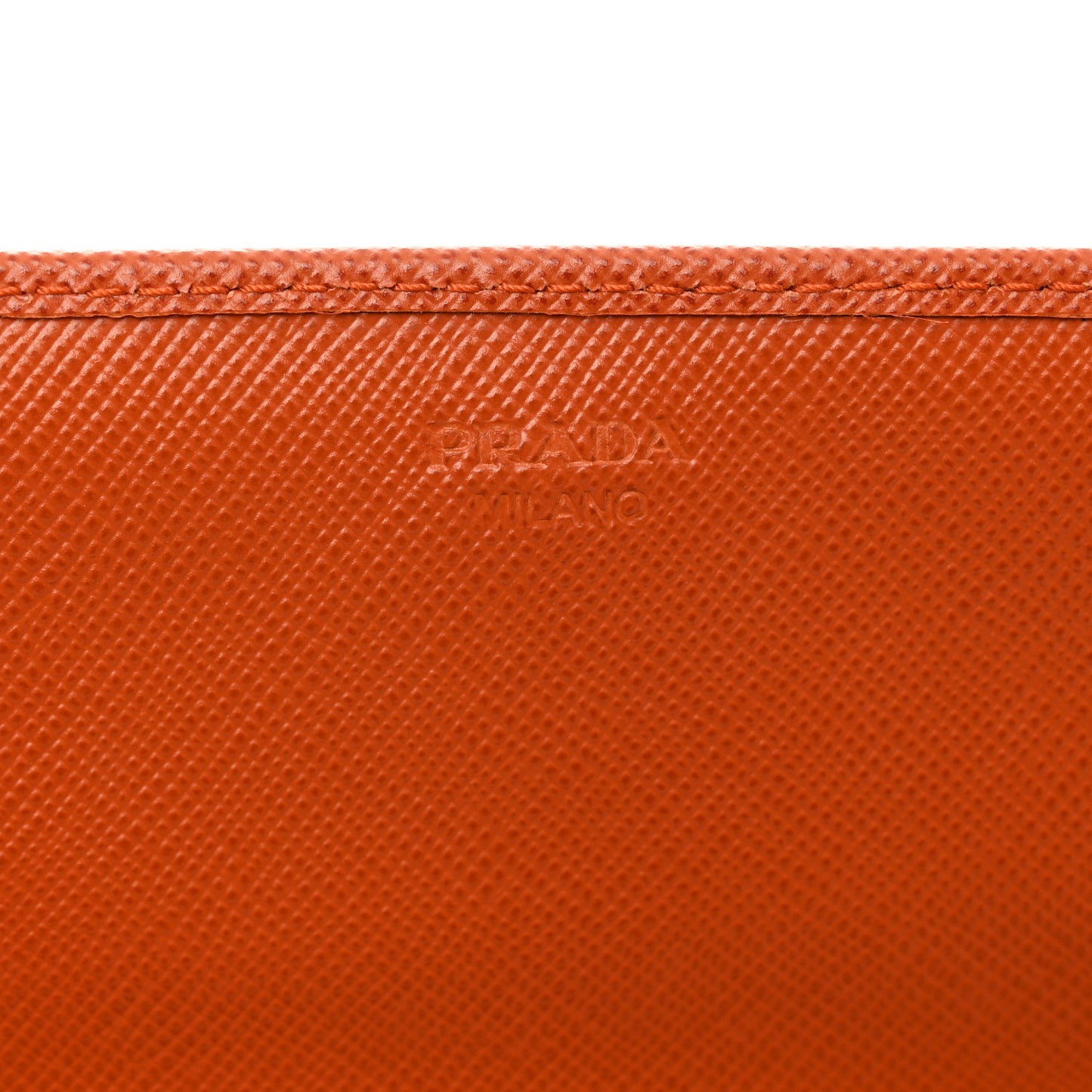 Saffiano Metal Oro Chain Wallet Papaya