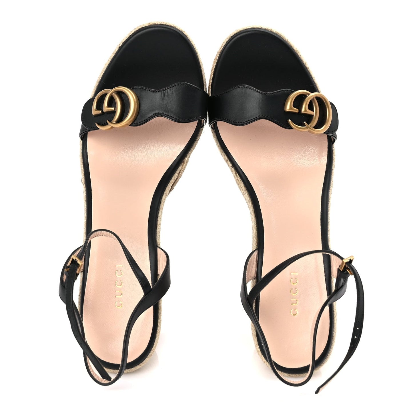 Galassia Aitana Espadrille 10/95mm Wedge Sandals 40.5 Black