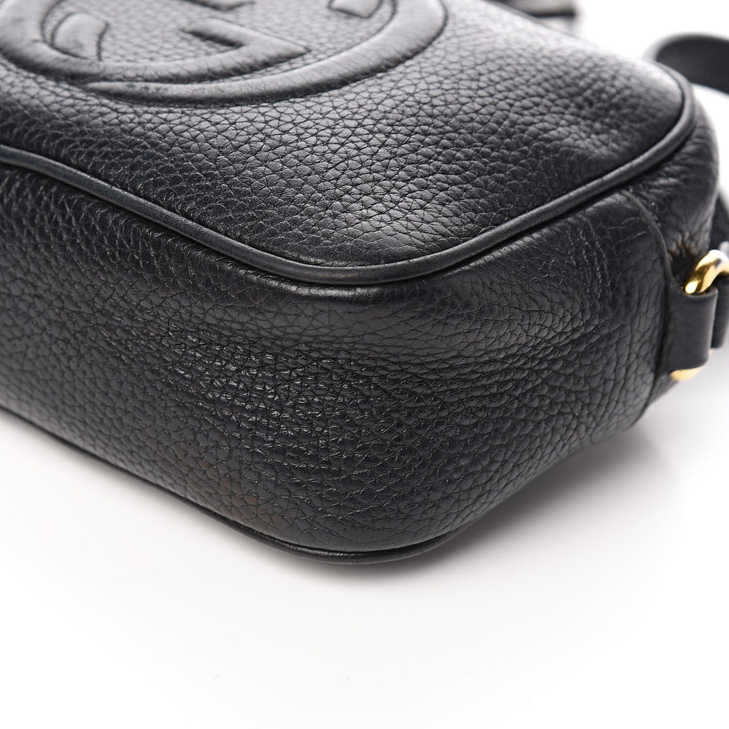 Pebbled Calfskin Mini Soho Disco Bag Black