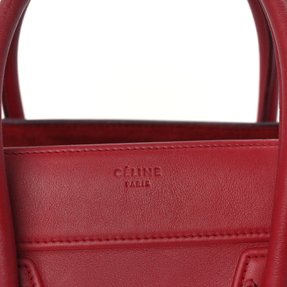 Celine Supple Calfskin Medium Phantom Luggage  Red 6 of 8