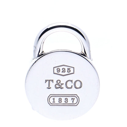 Tiffany Sterling Silver 1837 Round Padlock Charm 1 of 5