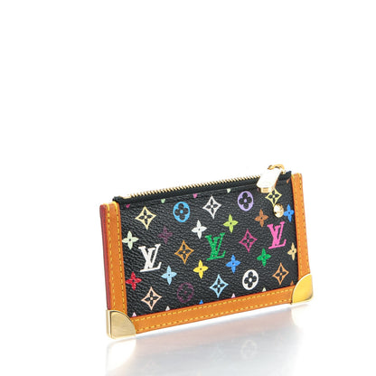 Louis Vuitton Monogram Multicolor Key Pouch Black 3 of 7