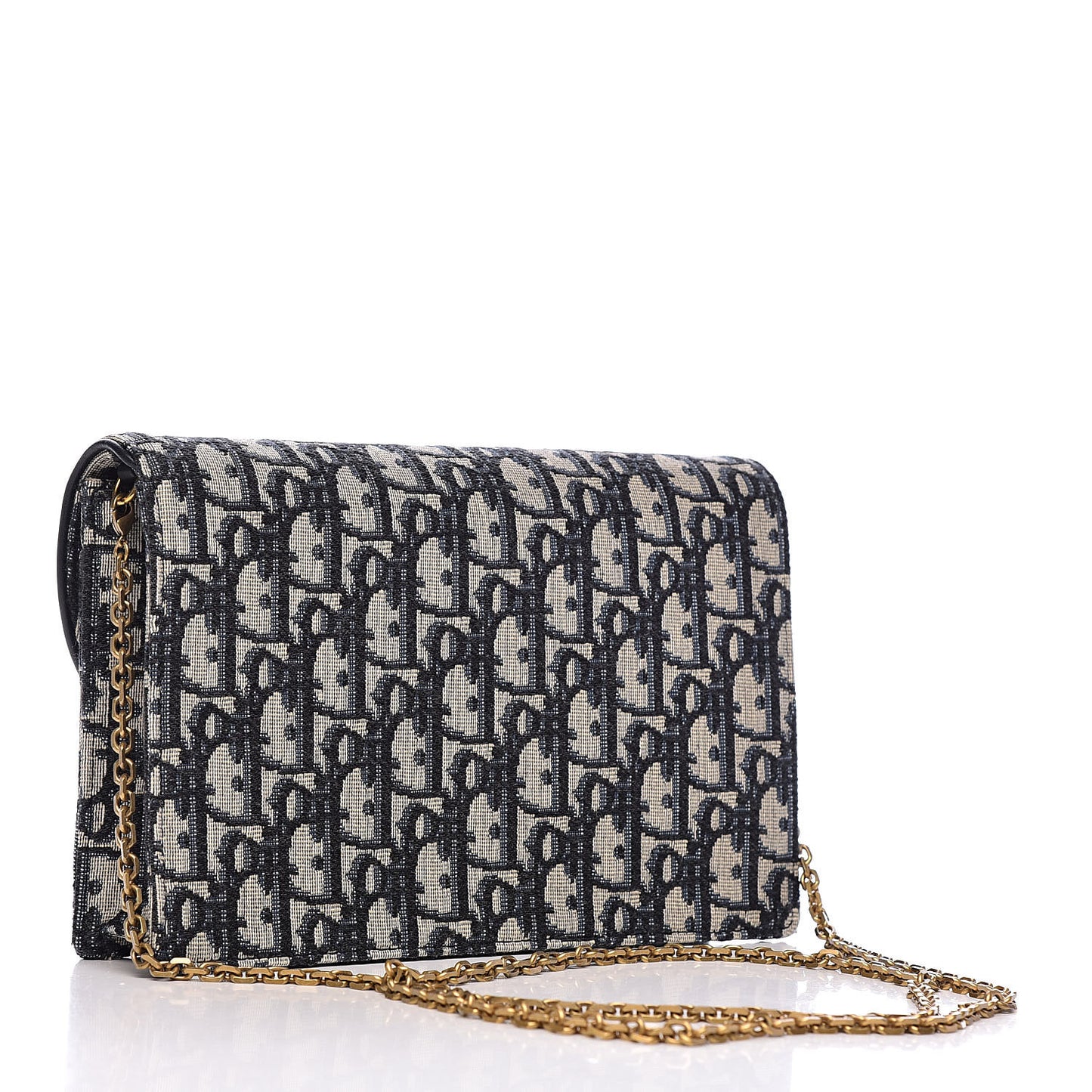 Oblique Saddle Chain Pouch Blue