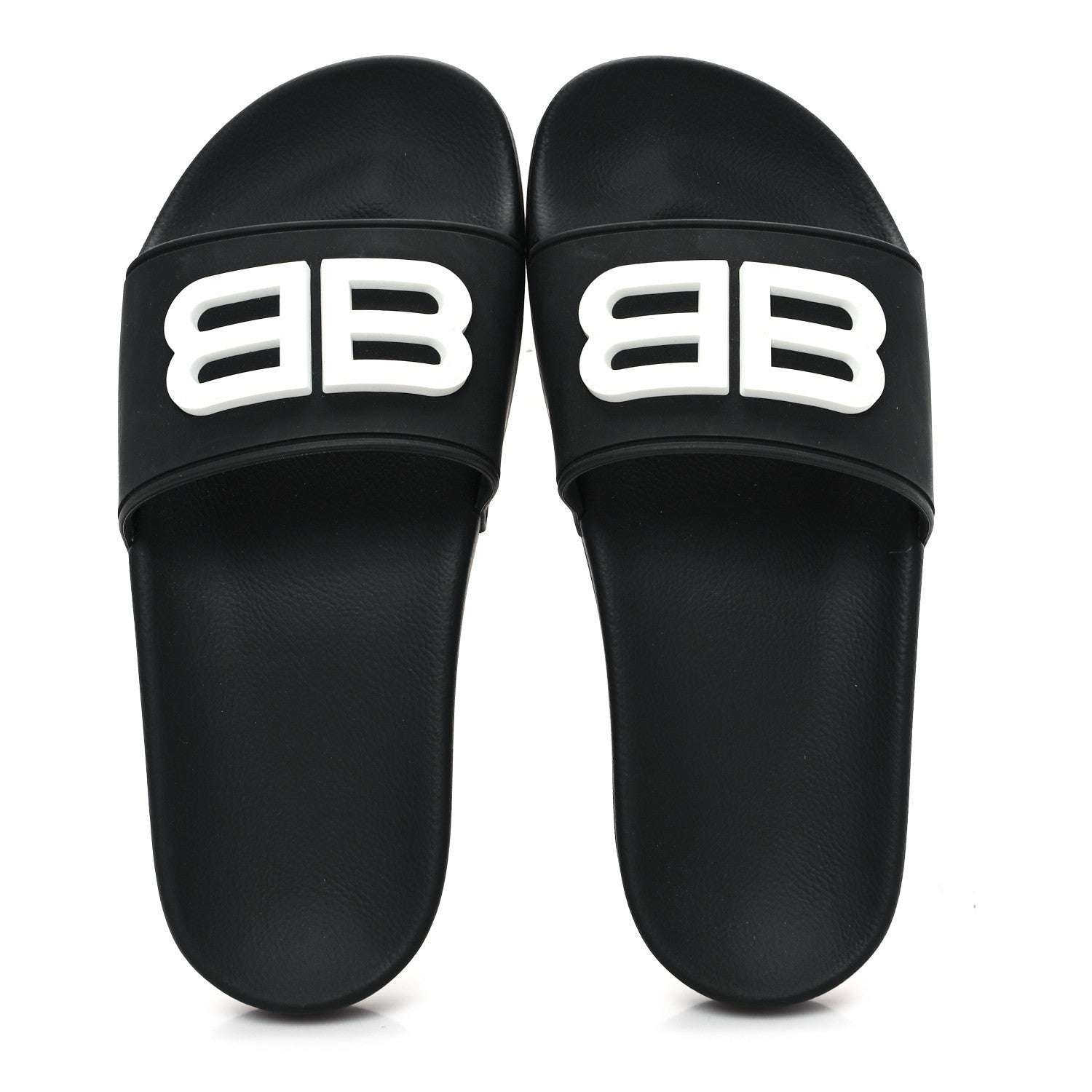 Balenciaga Rubber Womens BB Pool Slide Sandals 36 Black 2 of 7